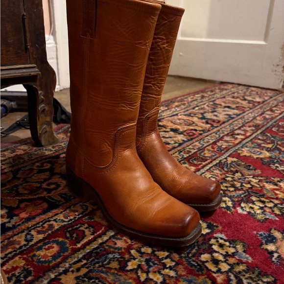 Frye Shoes - Frye Women's Brown Leather Cowboy Boots